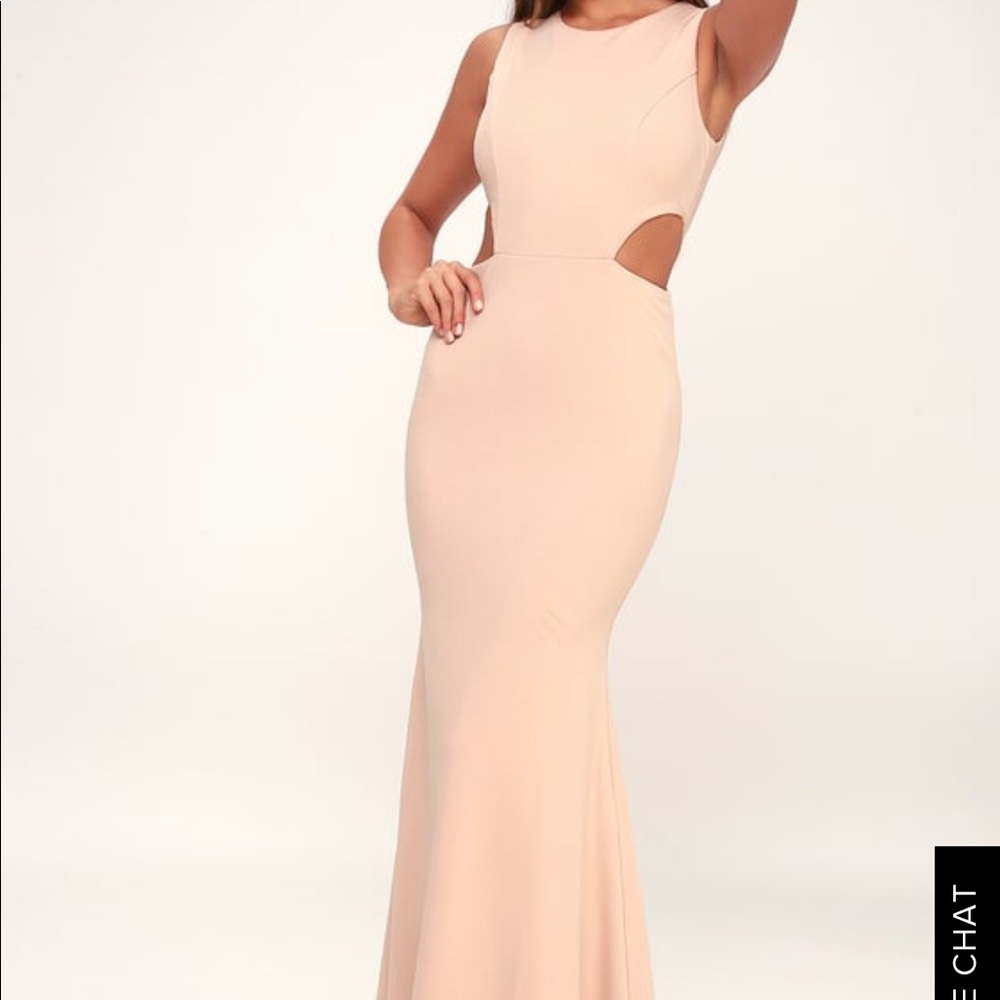 Lulus Blush Cutout Maxi Dress